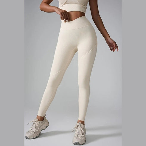 'Glynis' High Waist Sports Leggings - Celes Fashion